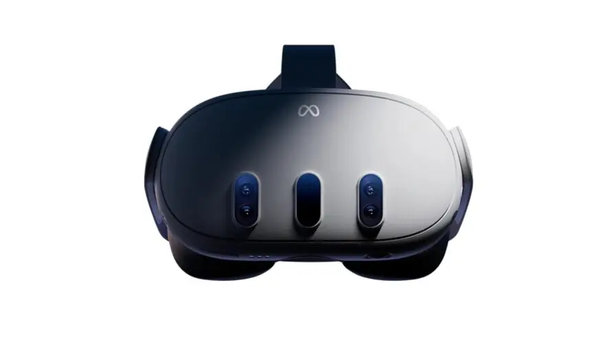 Meta Quest 3 headset used to test 7K and 8K VR180 downloads, browser streaming, and DeoVR playback